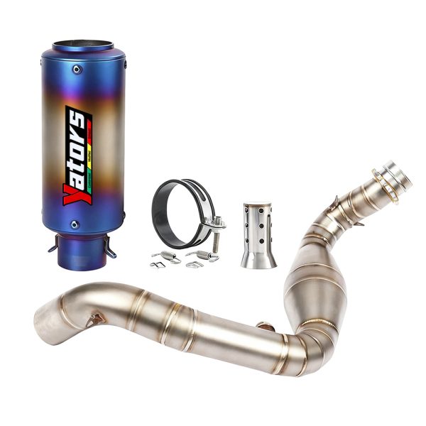 For BMW G310GS G310R Modified System Exhaust Mid Pipe Muffler Tips Blue Slip on