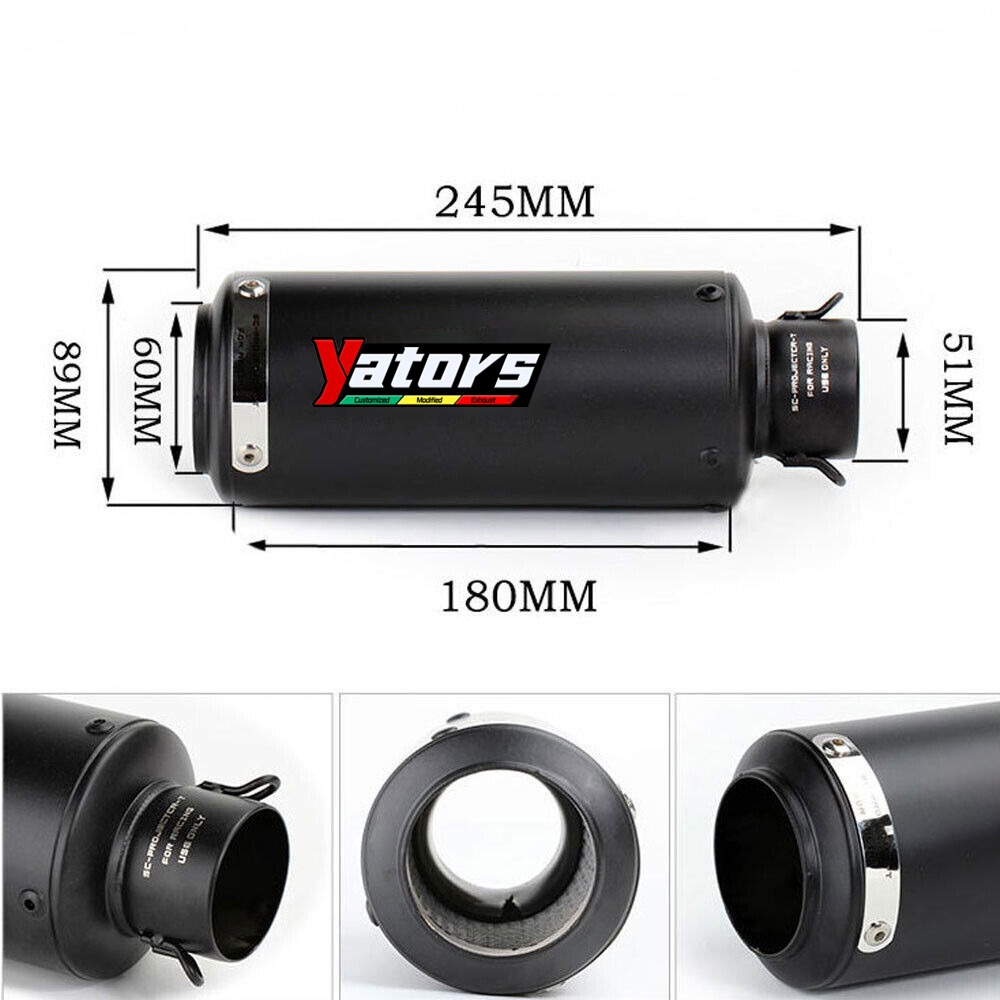 For 2011 2012 2013 Yamaha FZ8 FZN Slip On Exhaust Mid Tail Pipe w/ Muffler 51mm Exhaust Systems Exhausts Pipes - Image 4