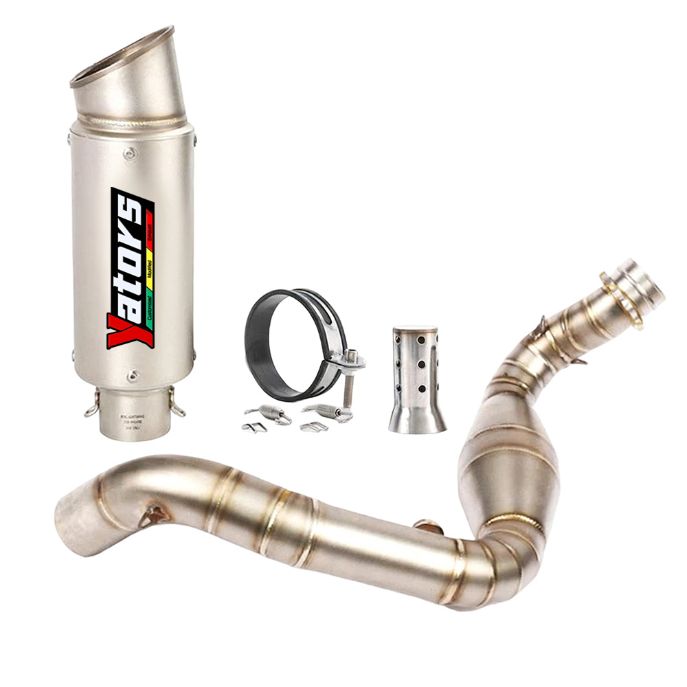 For BMW G310GS G310R Modified System Exhaust Mid Pipe Muffler Tips Blue Slip on