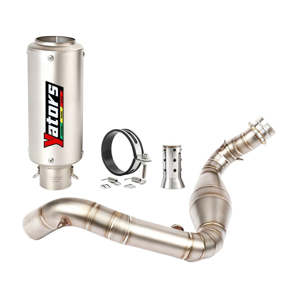 For BMW G310GS G310R Modified System Exhaust Mid Pipe Muffler Tips Blue Slip on