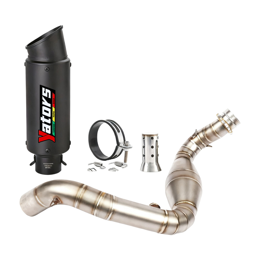 For BMW G310GS G310R Modified System Exhaust Mid Pipe Muffler Tips Blue Slip on