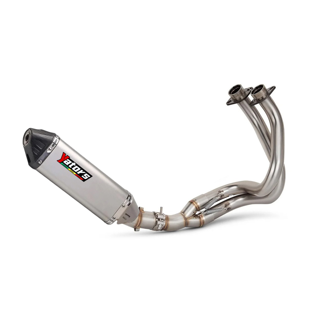 Fits Kawasaki Ninja 650 Z650 ER6N ER6F 12-24 Full Exhaust Front Mid Pipe Muffler Exhaust Systems Exhausts Pipes