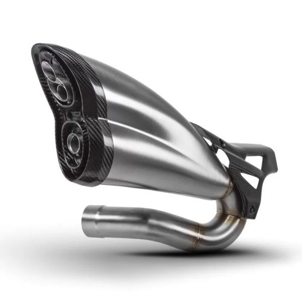 Genuine ZARD Exhaust for Triumph Rocket 3 - Modified Rear Section with Black Ceramic Coating & Stainless Steel Construction