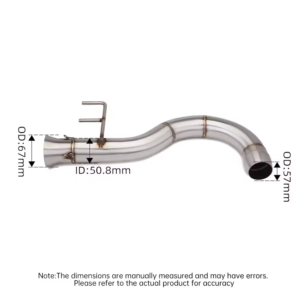 Stainless Steel Mid-Pipe Exhaust for Can-Am Spyder F3 BRP 1330 Motorcycle - Image 2