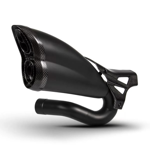 Genuine ZARD Exhaust for Triumph Rocket 3 - Modified Rear Section with Black Ceramic Coating & Stainless Steel Construction