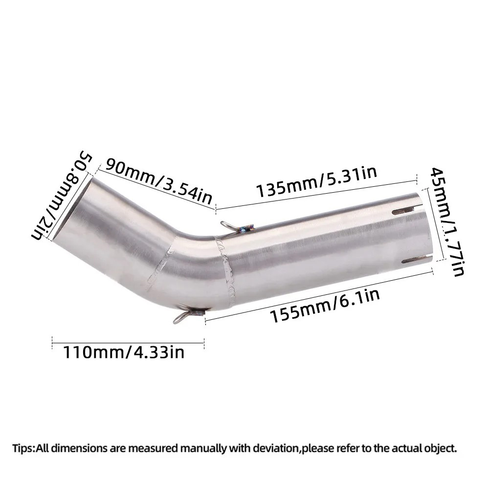 For Benelli 752 BJ750GS Motorcycle Exhaust Middle Link Pipe 51mm Slip On Muffler Exhaust Systems Exhausts Pipes - Image 5