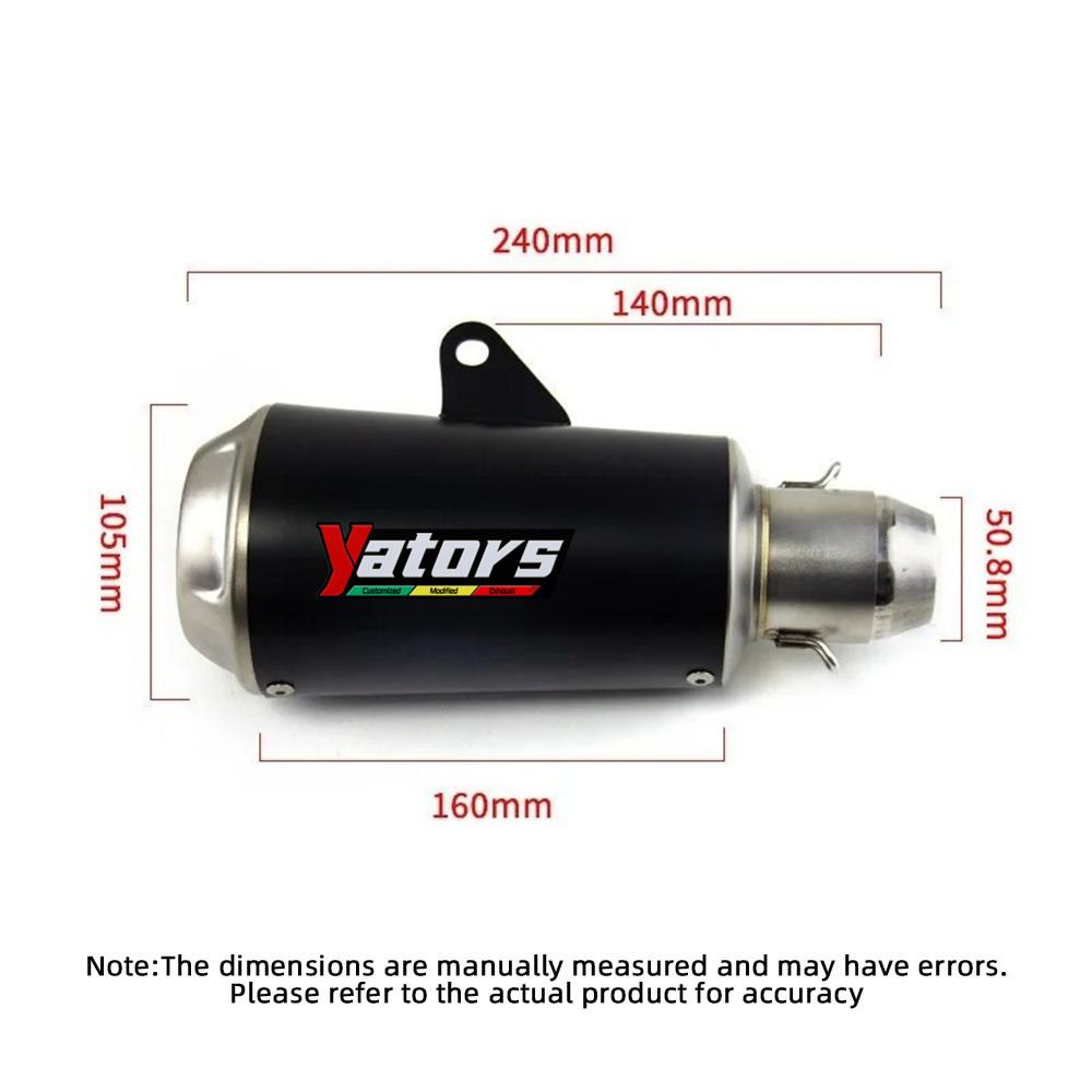 For Kawasaki Ninja 400 Ninja 500 Z400 Z500 Exhaust Tips Mid Pipe Slip On Muffler Exhaust Systems Exhausts Pipes - Image 5