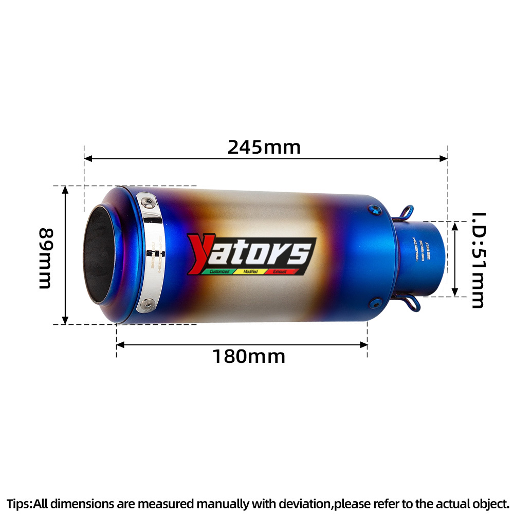 Full Exhaust System Muffler Tips Header Pipe Blue For Honda CBR150R CB150 17-23 Exhausts Pipes - Image 3