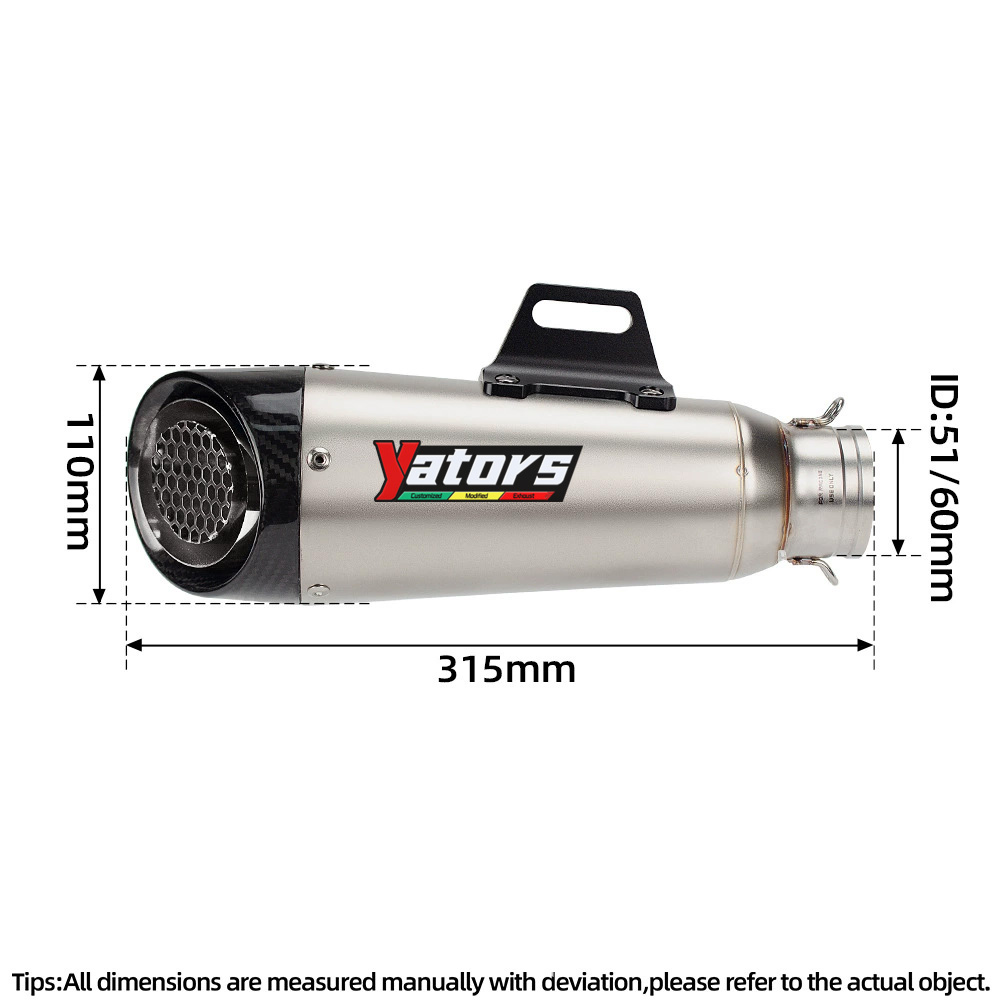 Motorcycle Exhaust Middle Link Pipe Slip On 51mm Muffler For Benelli 752 BJ750GS Exhaust Systems Exhausts Pipes - Image 4