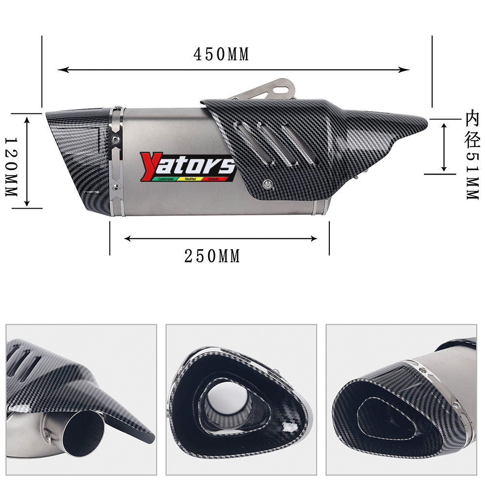 For Benelli 752 BJ750GS Motorcycle Exhaust Middle Link Pipe 51mm Slip On Muffler Exhaust Systems Exhausts Pipes - Image 9