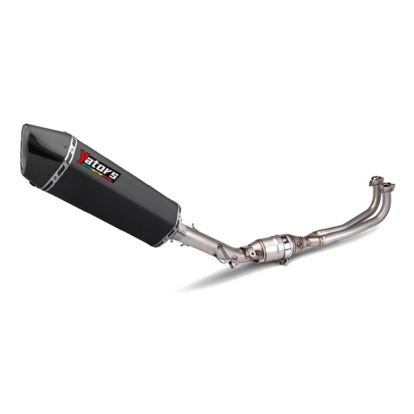 Motorcycle Exhaust Front Pipe for Yamaha T-MAX560 (2017-2023) - Stainless Steel with Carbon Fiber Heat Shield