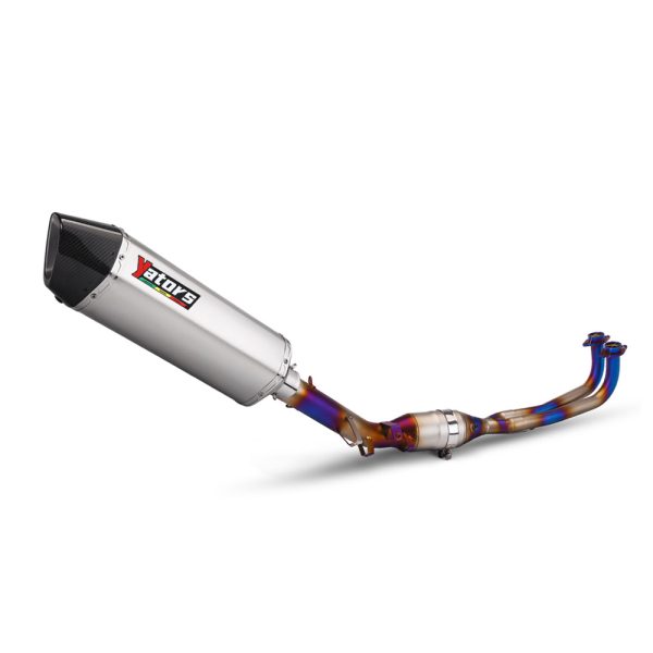 Motorcycle Exhaust Front Pipe for Yamaha T-MAX560 (2017-2023) - Stainless Steel with Carbon Fiber Heat Shield