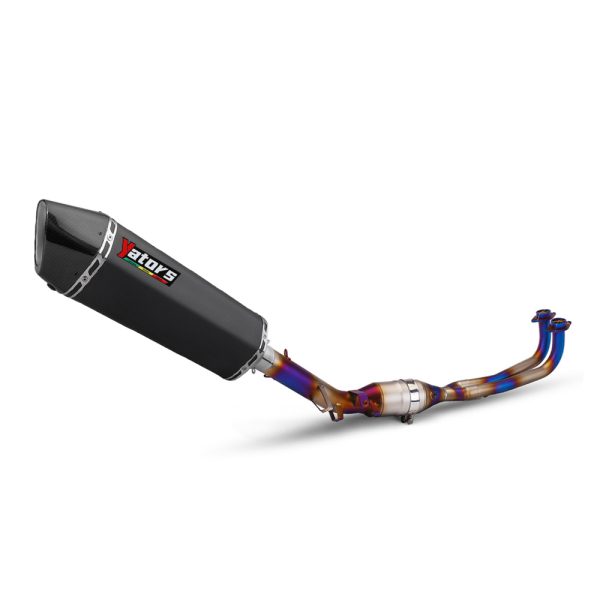 Motorcycle Exhaust Front Pipe for Yamaha T-MAX560 (2017-2023) - Stainless Steel with Carbon Fiber Heat Shield