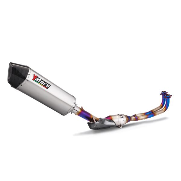 Motorcycle Exhaust Front Pipe for Yamaha T-MAX560 (2017-2023) - Stainless Steel with Carbon Fiber Heat Shield